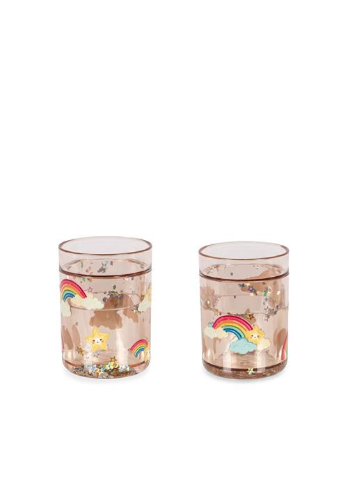 Konges Sløjd 2-pak Glitterkopper Rainbow  Rainbow-ONE SIZE  Hvid  One Size  Drenge, Piger