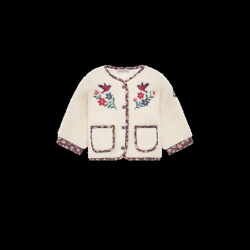 Moncler Zip Up Cardigan Cream 80 cm  Creme  80 cm  Piger