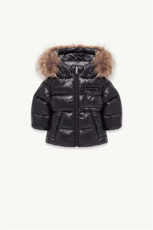 Moncler K2 Hooded Synthetic Material-Trimmed Down Jacket Navy 100 cm  Marineblå  100 cm  Drenge