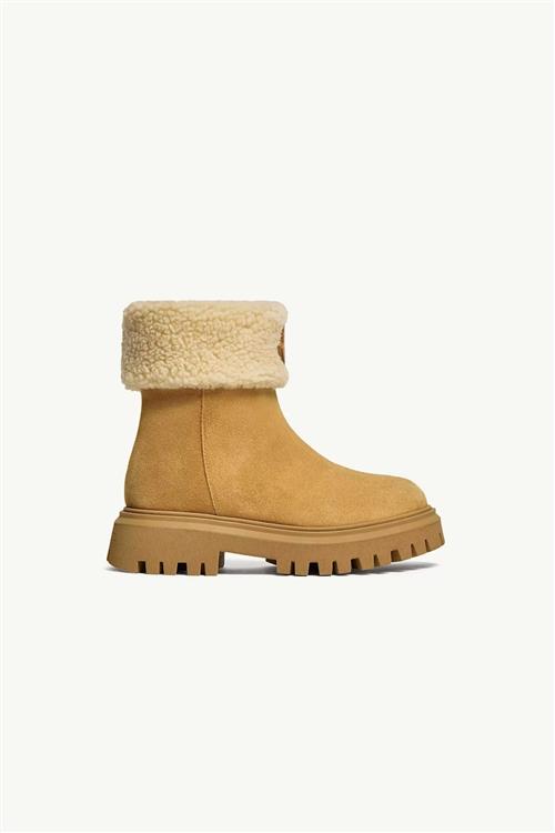 Moncler Petit Aurea Ankelstøvler, Der Går Til Midt På Anklen Camel  Camel 34 EU  Brun  34 EU  Drenge, Piger