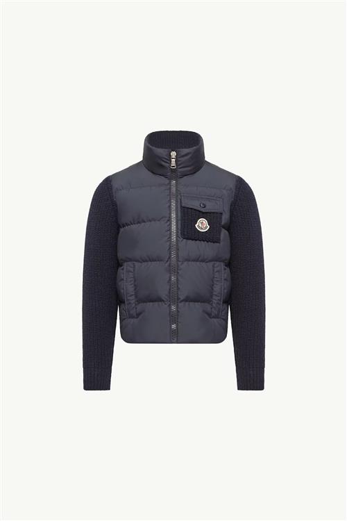 Moncler Cardigan Dark Blue Dark Blue 130 cm Uld Blå  130 cm  Drenge