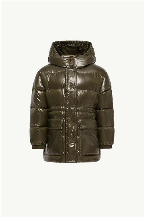 Moncler Sesie Hooded Down Parka Olive 164 cm Dun Grøn  164 cm  Piger