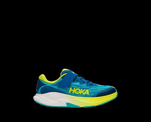 Hoka K Rincon 4 Little Kids Electric Aqua Neon Hoka Citrus 32 2/3 EU  Blå  32 2/3 EU  Drenge, Piger