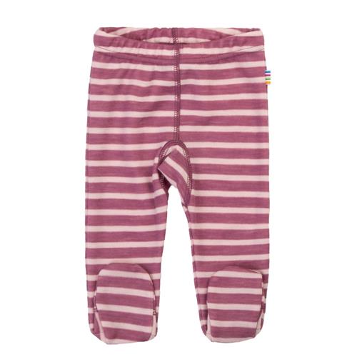 Joha Uldleggings Med Fødder Bordeaux  Bordeaux 70 cm  Rød  70 cm  Drenge, Piger