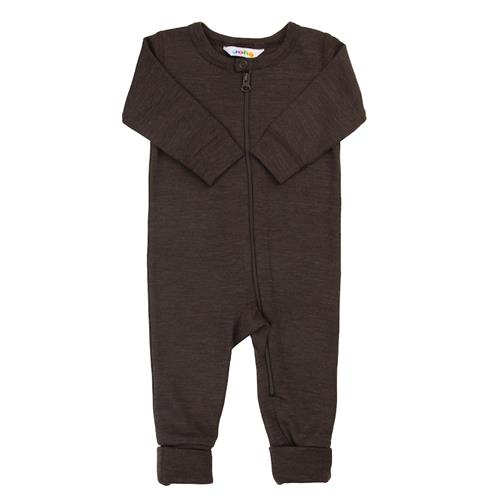 Joha Jumpsuit I Uld Dark Brown  Dark Brown 70 cm  Brun  70 cm  Drenge, Piger