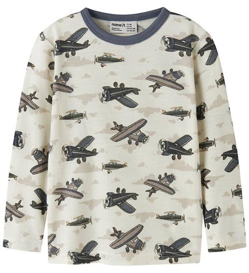 Name It Bluse - Uld - NmmWillitus - Snow White/Airplanes