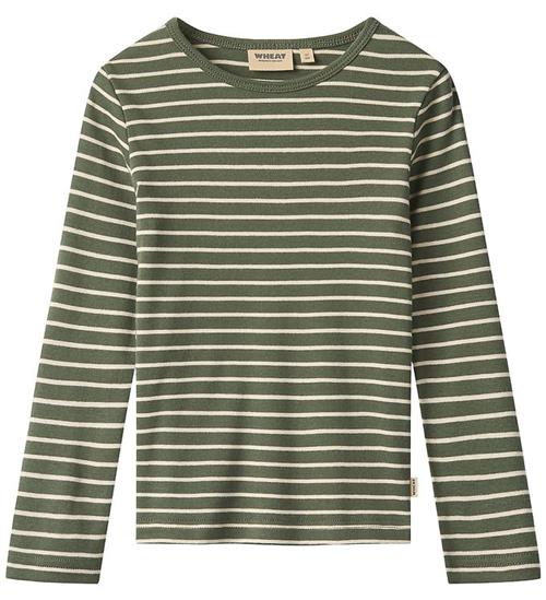 Wheat Bluse - Stig - Dark Green Stripe