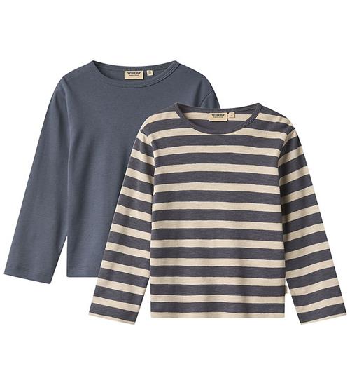 Wheat Bluse - 2-pak - Milo - Greyblue Strip