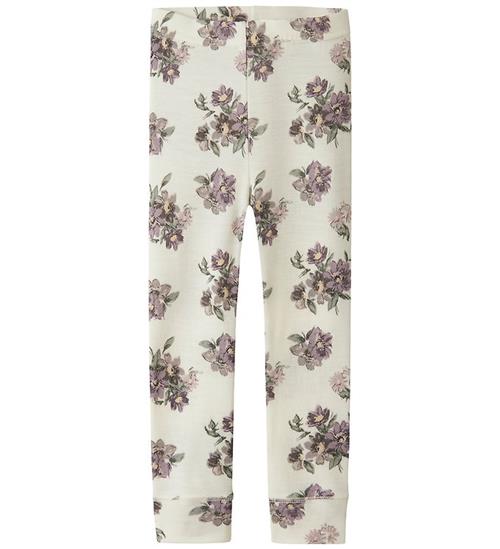Name It Leggings - Uld - NmfWillitus - Snow White/Flower Bouquet