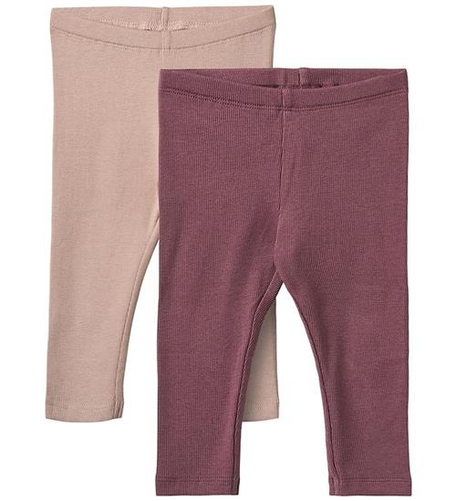 Wheat Leggings - 2-pak - Rib - Jules - Eggplant