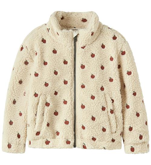 Lil' Atelier Fleecejakke - NmfNalo - Turtledove/Apples
