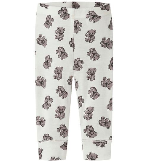 Name It Leggings - Uld - NbnWillu - Snow White/Teddy Bear