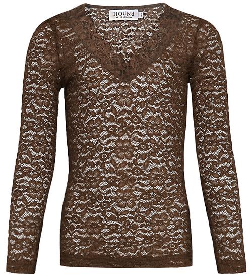 Hound Bluse - HdKayla Lace Top - Brown
