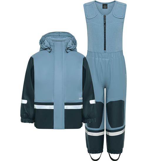 Didriksons Regntøj m. Fleece - PU - Boardman - Winter Blue
