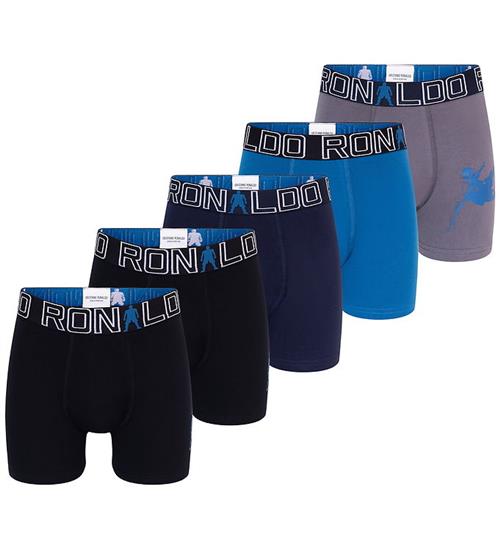 JBS - Ronaldo Boxershorts - 5-pak - Sort/Grå/Navy/Turkis