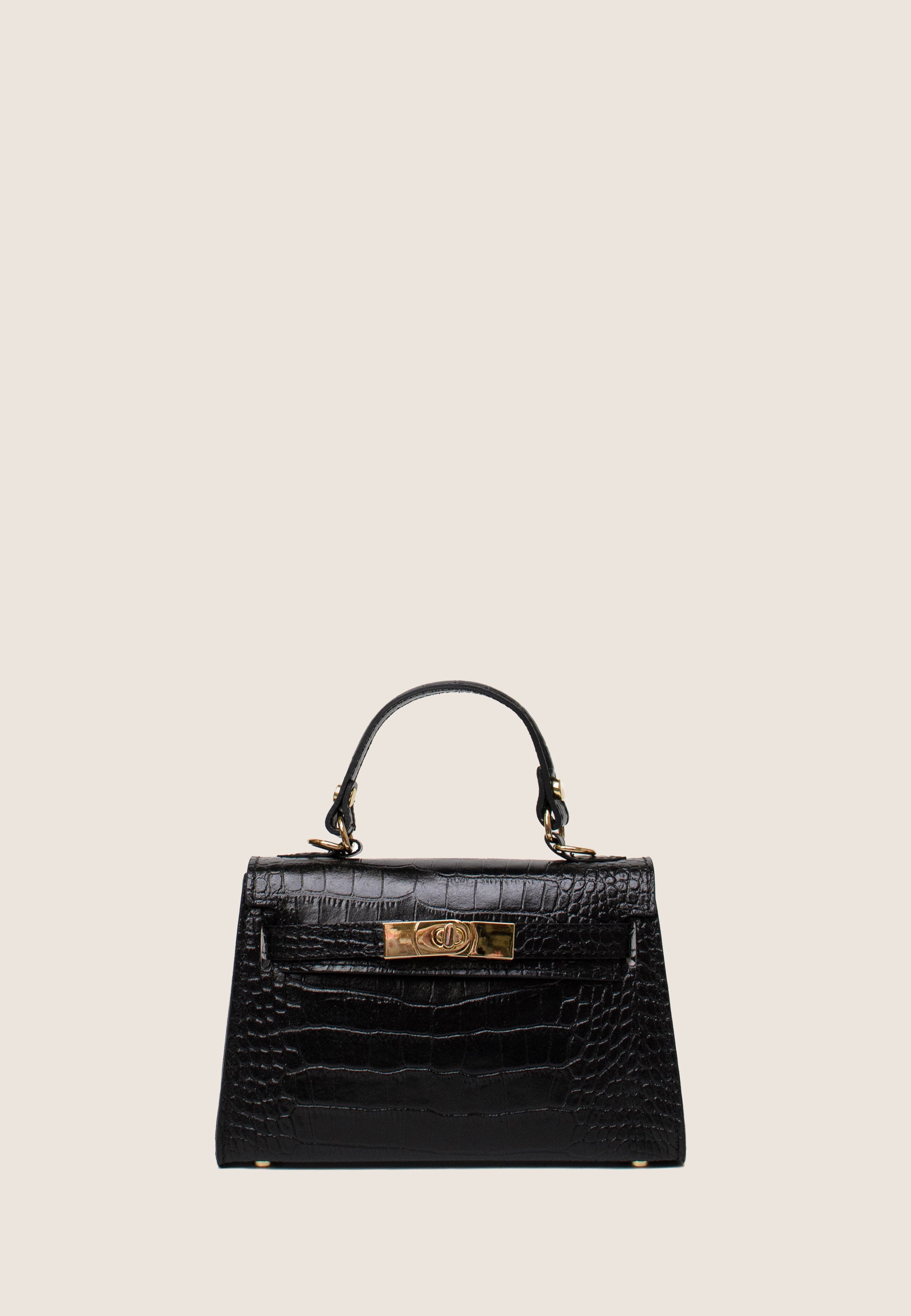 LATALIA AB Trento Croco Printed Leather Bag