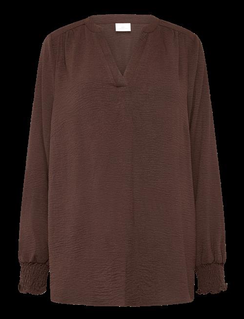ONLY Carmakoma | Carmetta L/S V-Neck Top Wvn Noos | 50