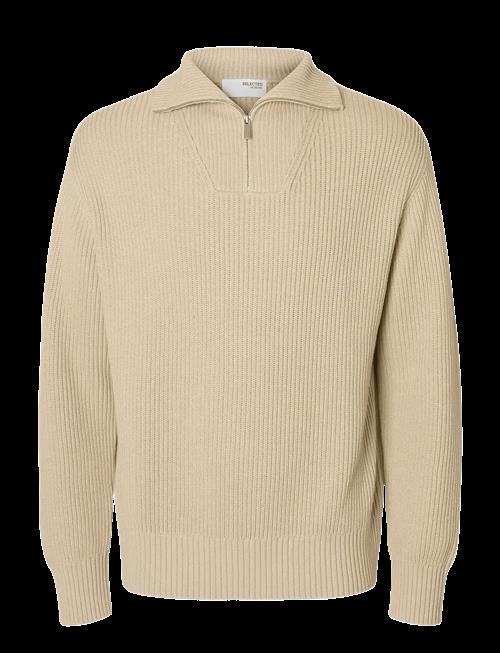 Selected | Slhdry Ls Knit Relaxed Half Zip | L
