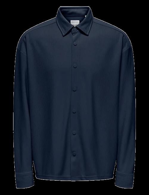 ONLY & SONS | Onskari Plizze Ls Rlx Overshirt | M
