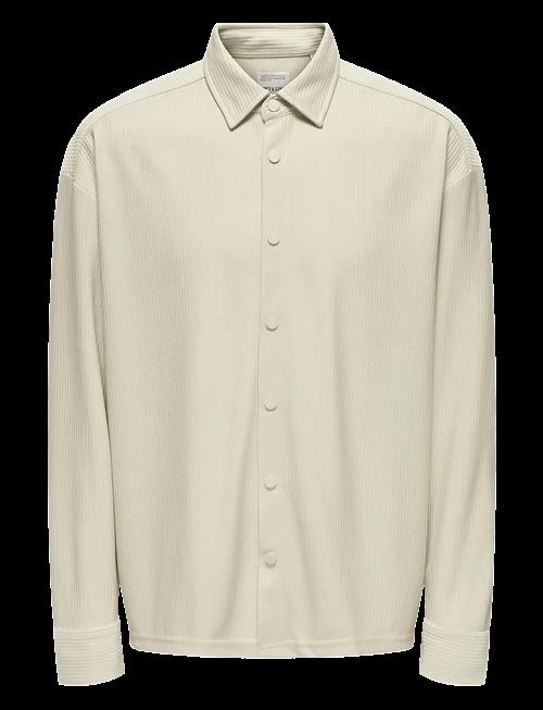 ONLY & SONS | Onskari Plizze Ls Rlx Overshirt | M