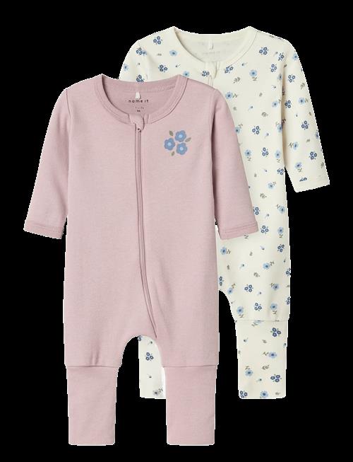 name it | Nbfnightsuit 2P Zip Ff Jet Flower Noos | 104