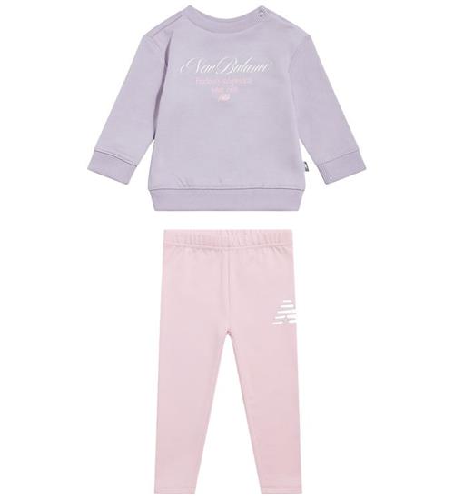 New Balance Sæt - Sweatshirt/Leggings - Smoked Violet