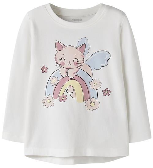 Name It Bluse - NmfVix - Cloud Dancer/Rainbow Cat