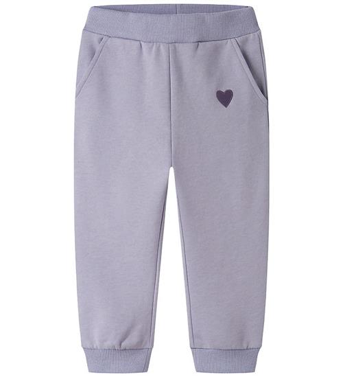 Name It Sweatpants - NmfVima - Heirloom Lilac/Heart Embroidery