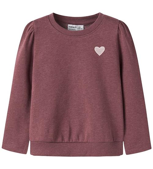 Name It Sweatshirt - NmfVima - Wild Ginger/Heart Embroidery