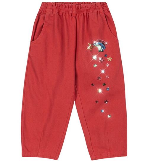 Konges Sløjd Jeans - Magot Sequin Frill - Cardinal