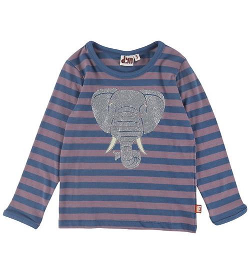 DYR-Cph Bluse - DyrShedding - Dark Grey Blue/Grey Plum m. Elefan