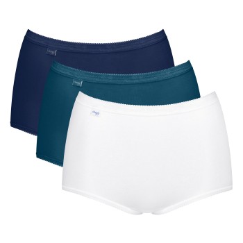 Sloggi Trusser 3P Basic Plus Maxi Colored Blå/Blå bomuld 40 Dame