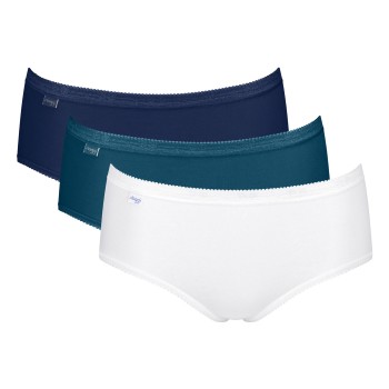 Sloggi Trusser 3P Basic Plus Midi Colored Blå/Blå bomuld 40 Dame