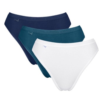 Sloggi Trusser 3P Basic Tai Multi Marine/Blå bomuld 46 Dame