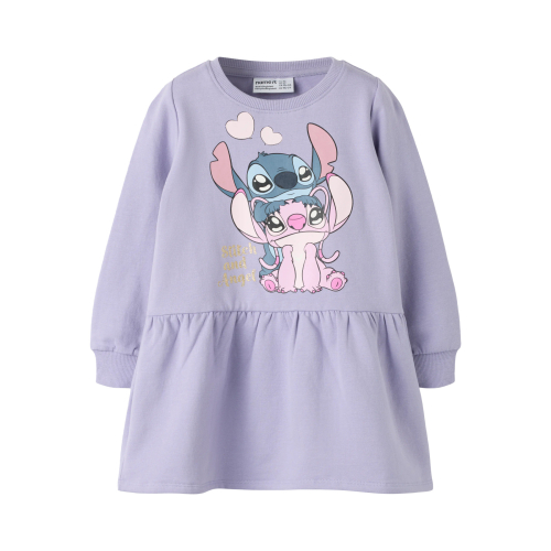 NAME IT Sweat Kjole Ansa Stitch Heirloom Lilac