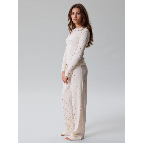 LMTD Pyjamassæt Somina  Antique White Hearts