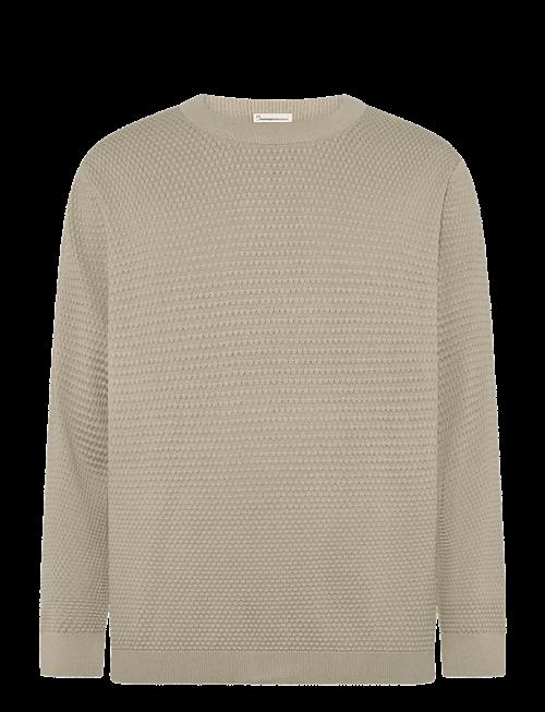 Knowledge Cotton Apparel | Bubble Knit Crew Neck | L
