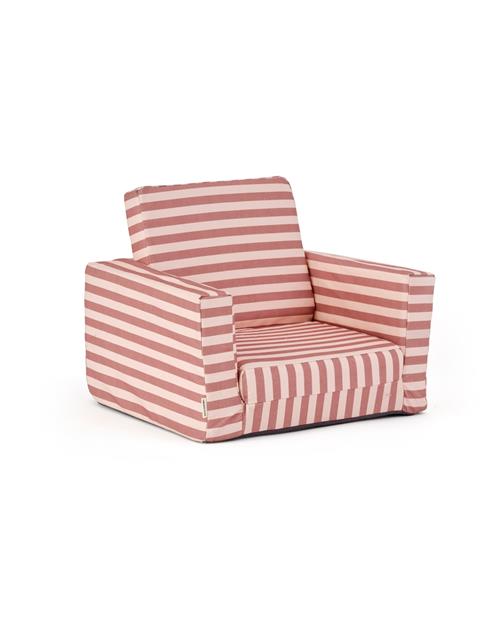 Kid's Concept Sammenklappelig Lænestol Stripe Clay Pink  Stripe Clay Pink One Size  Lyserød  One Size  Drenge, Piger