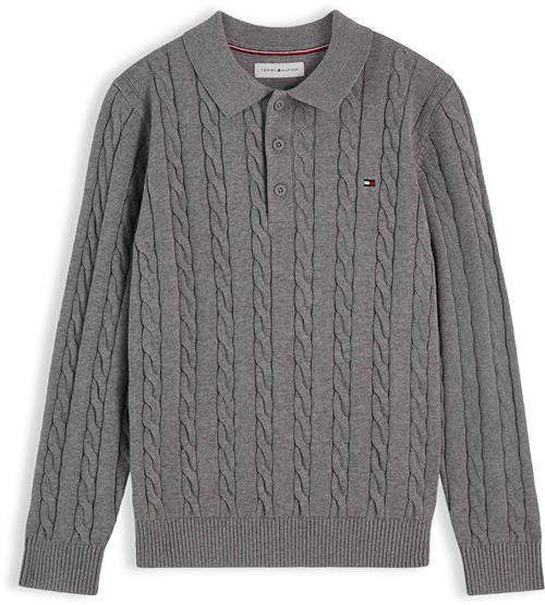 Tommy Hilfiger Polo-trøje Med Snore Medium Grey Heather  Medium Grey Heather 12 Y  Grå  12 år  Drenge, Piger