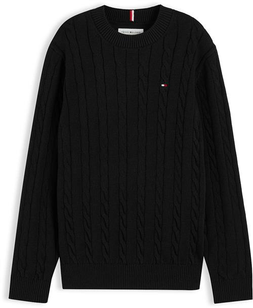 Tommy Hilfiger Kabelstrik Black  Black 8 Y  Sort  8 år  Drenge, Piger