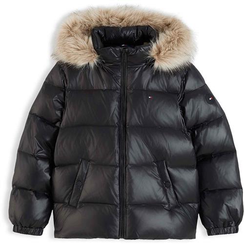 Tommy Hilfiger Essential Dunjakke Black  Black 7 Y  Sort  7 år  Drenge, Piger
