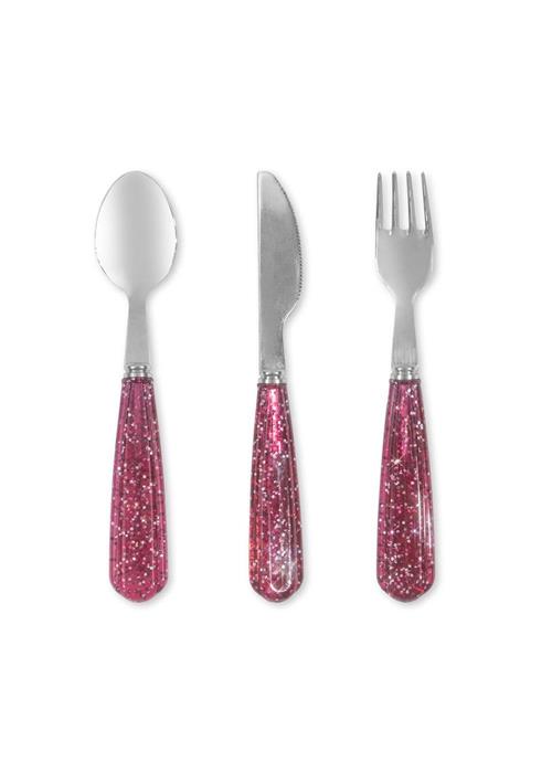 Konges Sløjd Glitterbestik Sparkling Sangria  Sparkling Sangria-ONE SIZE  Rød  One Size  Drenge, Piger