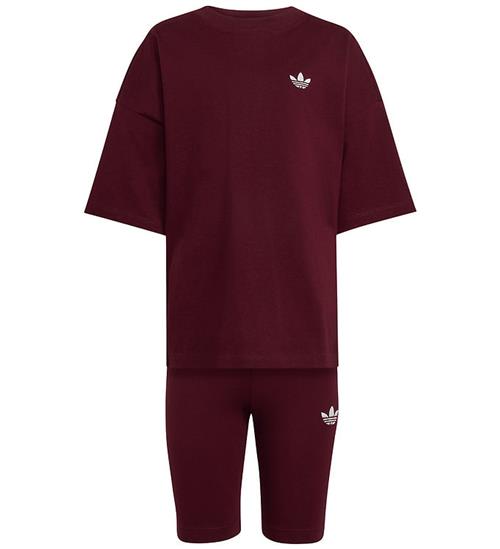 adidas Originals Sæt - T-shirt/Cykelshorts - Maroon