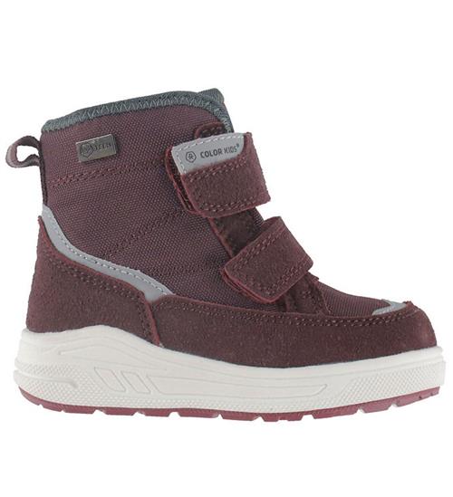 Color Kids Vinterstøvler - m. Velcro - Catawba Grape