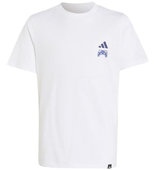 adidas Performance T-shirt - Game 2 - Hvid m. Blå