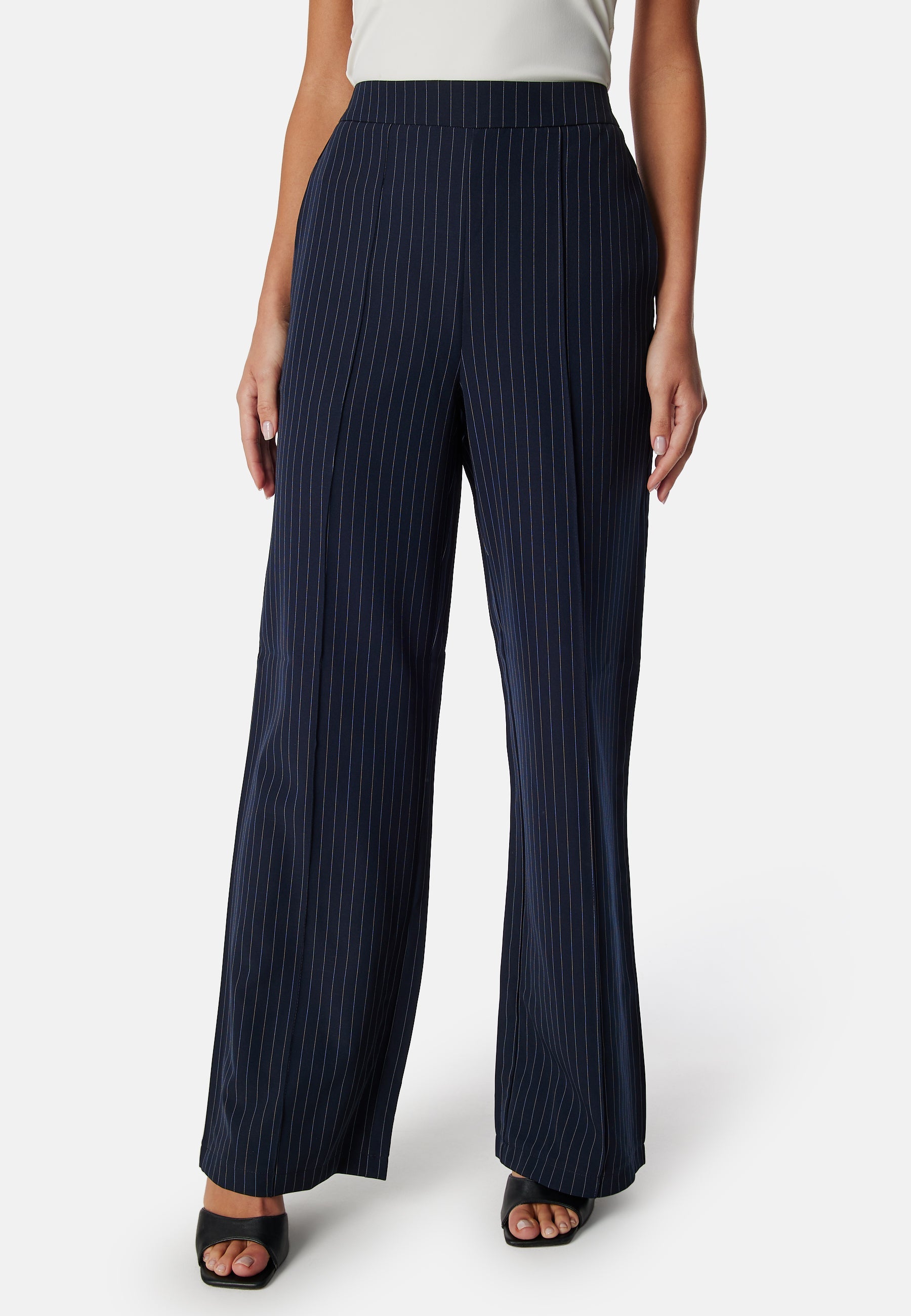 PIECES Pcbozzy Hw Wide Striped Pants