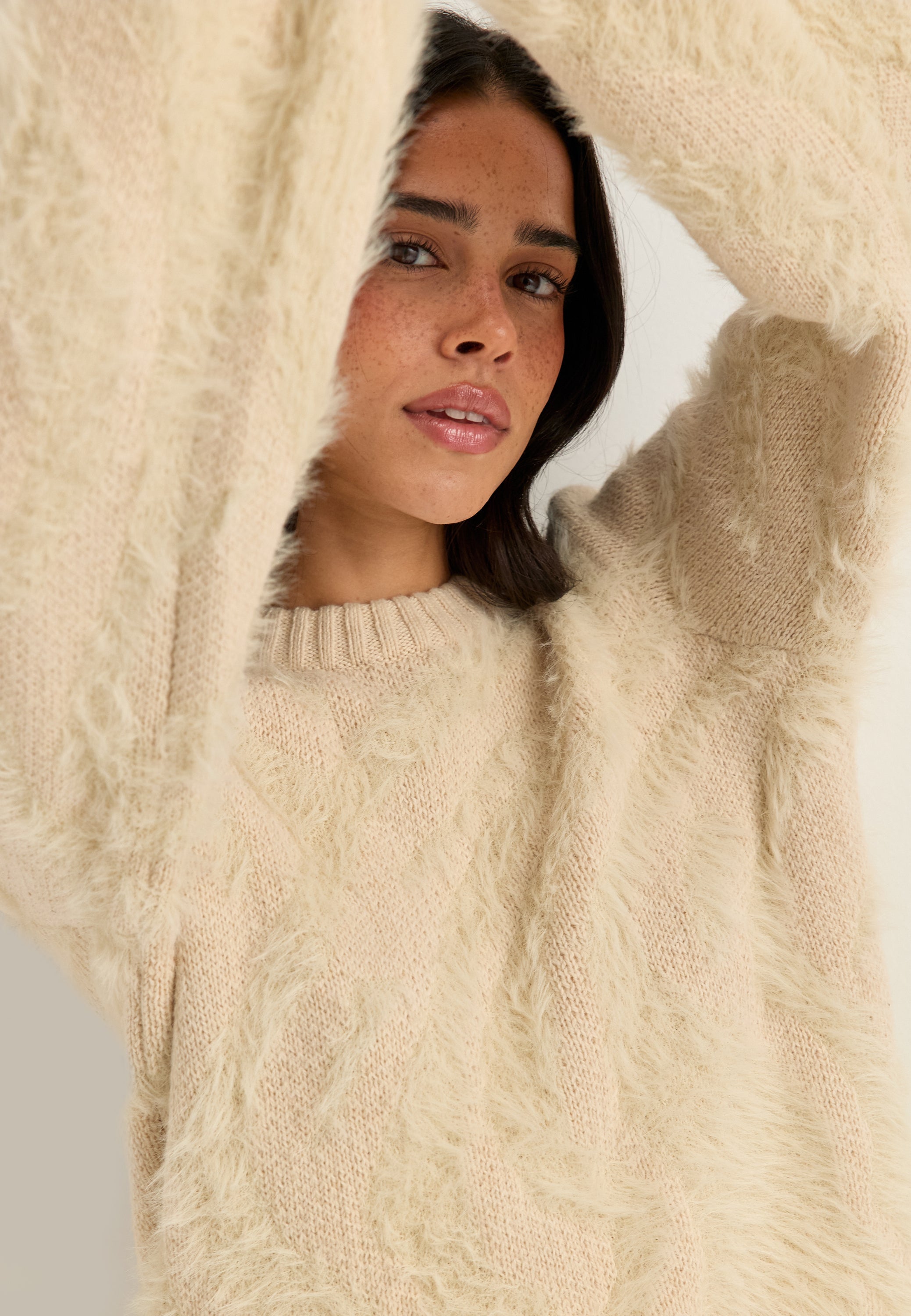 OBJECTCOLLECTORSITEM Objhollow L/S RE KNIT PULLOVER