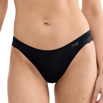 Sloggi Trusser 2P GO Blush High Leg Brief Sort polyamid X-Small Dame