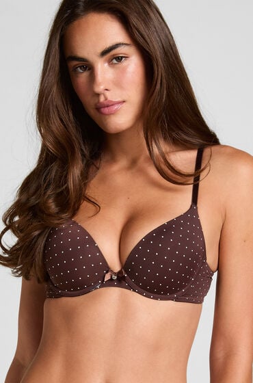 Hunkemöller Formstøbt bøjle-bh Plunge Brun