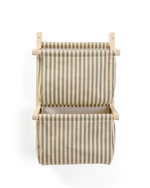 Kid's Concept Tekstil Til Vægopbevaring Stripe Green  Stripe Green  One Size  Grøn  One Size  Drenge, Piger